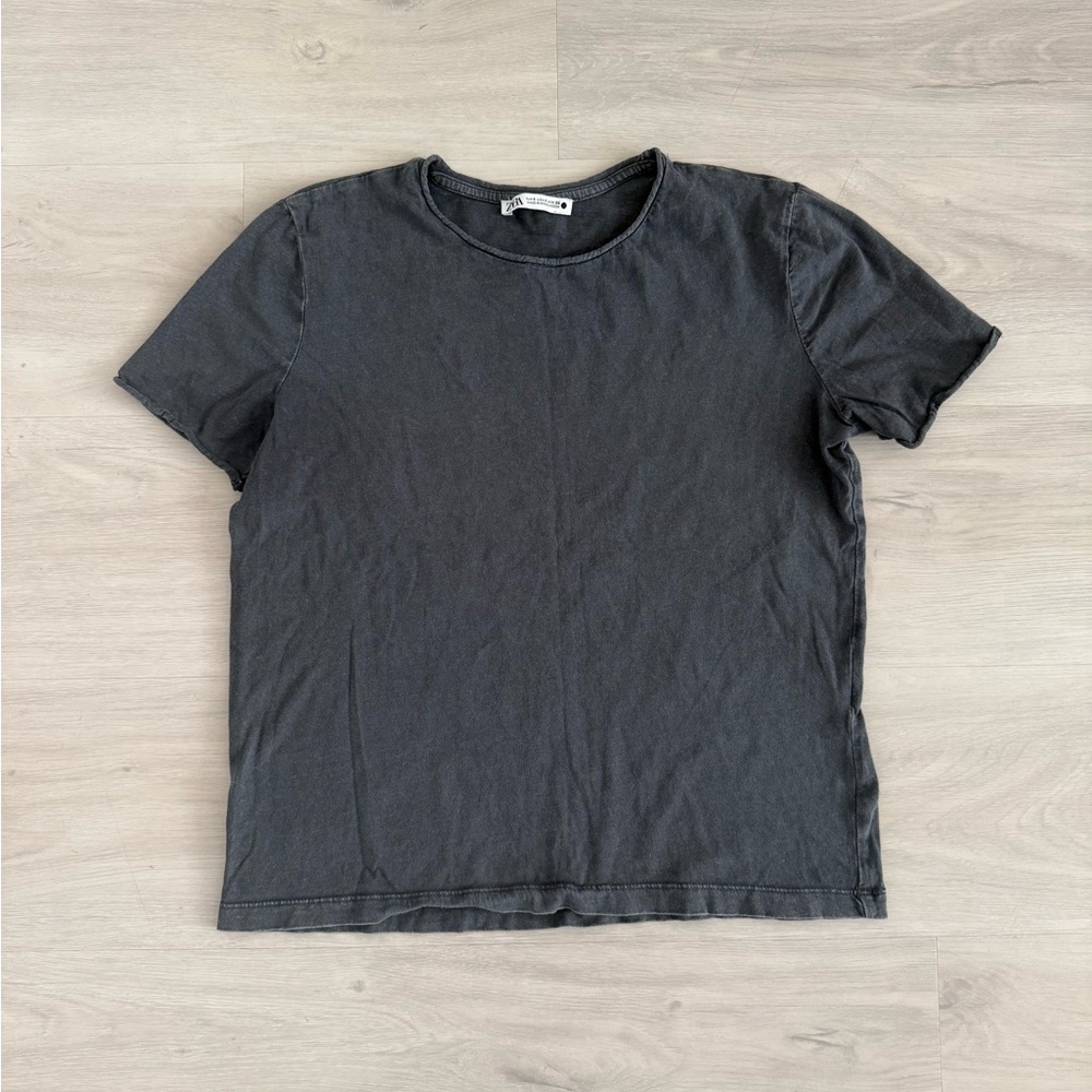 Zara Charcoal Gray T-Shirt